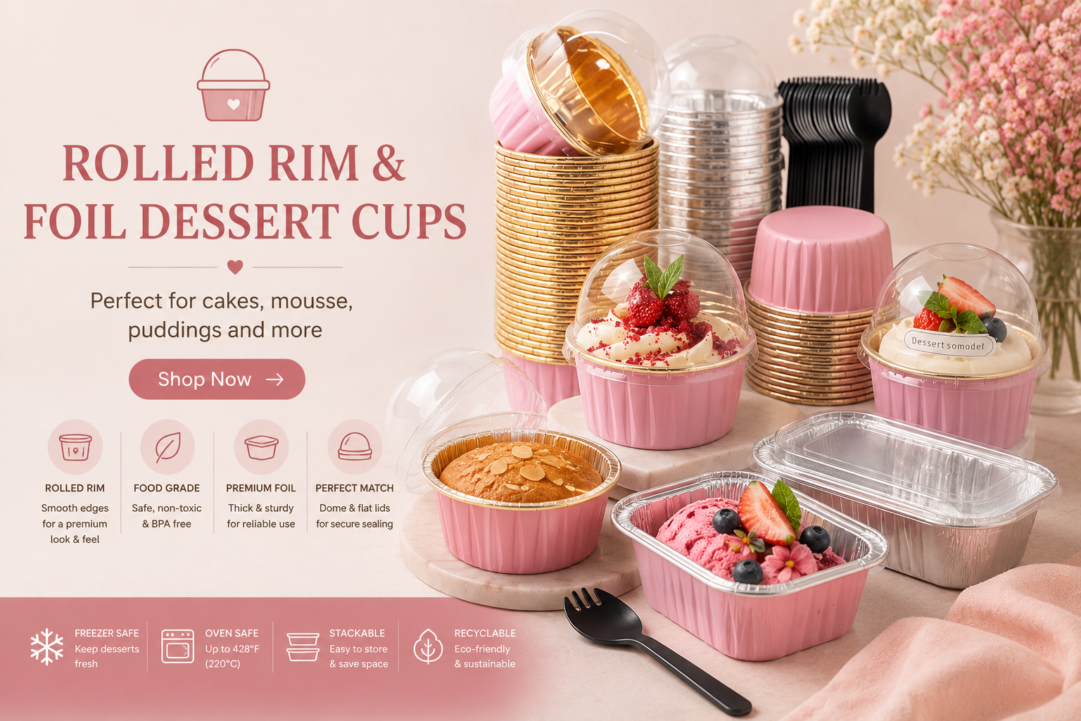 Foil Dessert Cups