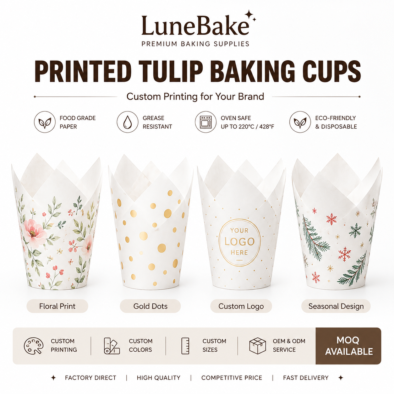 Printed Tulip Baking Cups