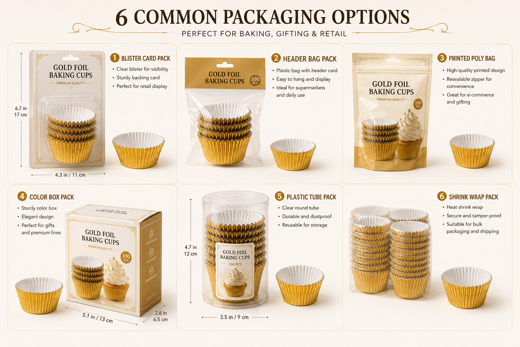 Gold Foil Baking Cups
