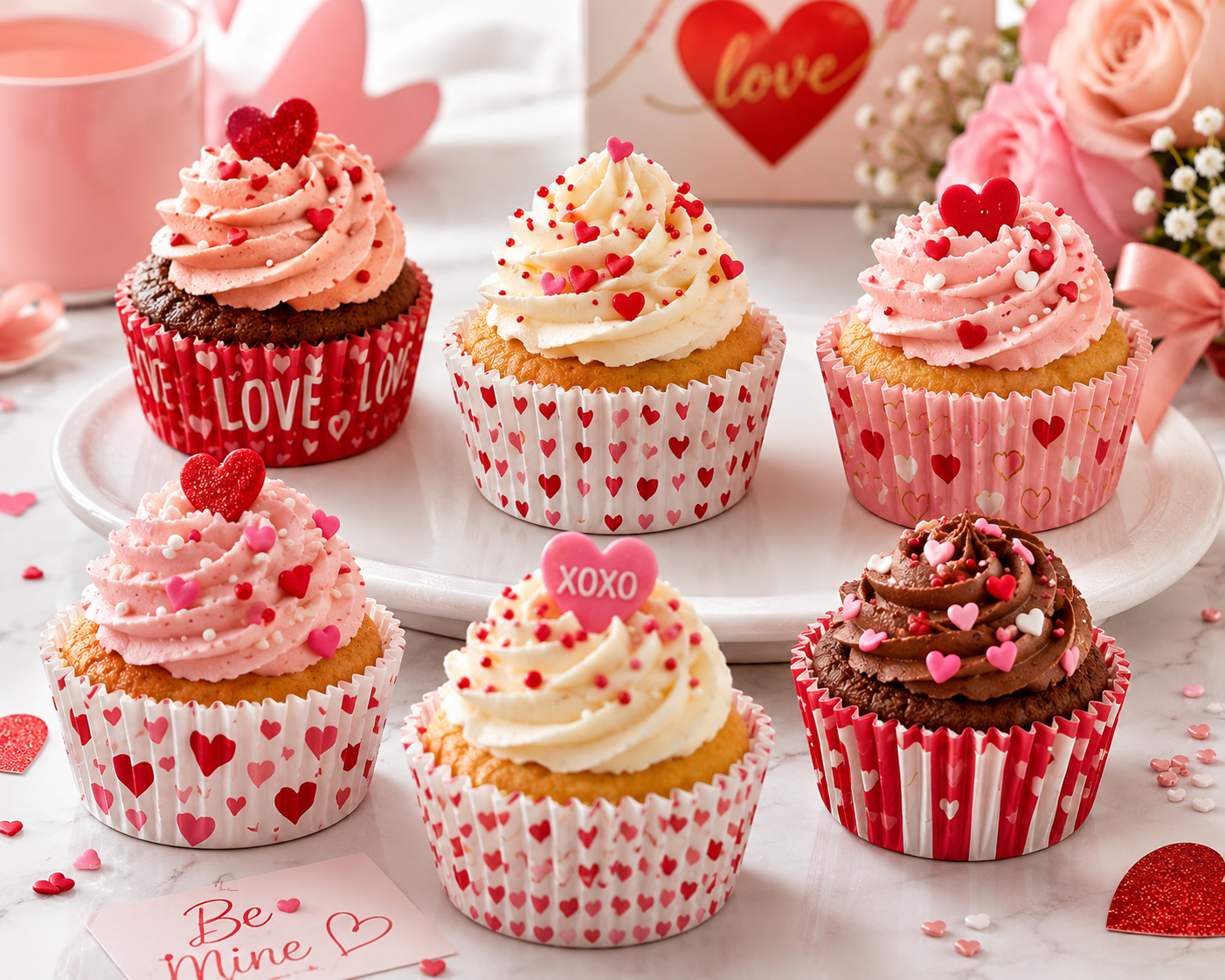 Valentine's Baking Cups – 6 Romantic Designs