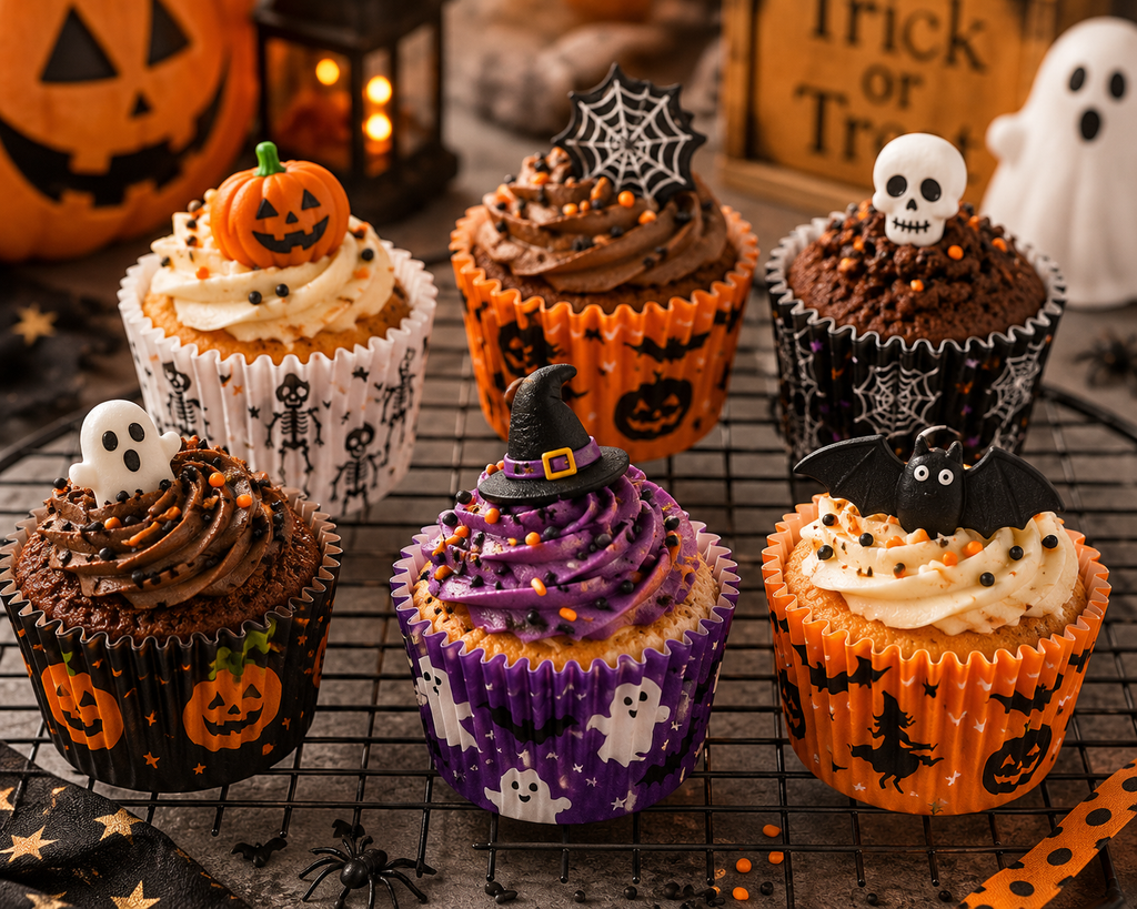 Halloween Baking Cups – 6 Spooky Holiday Designs