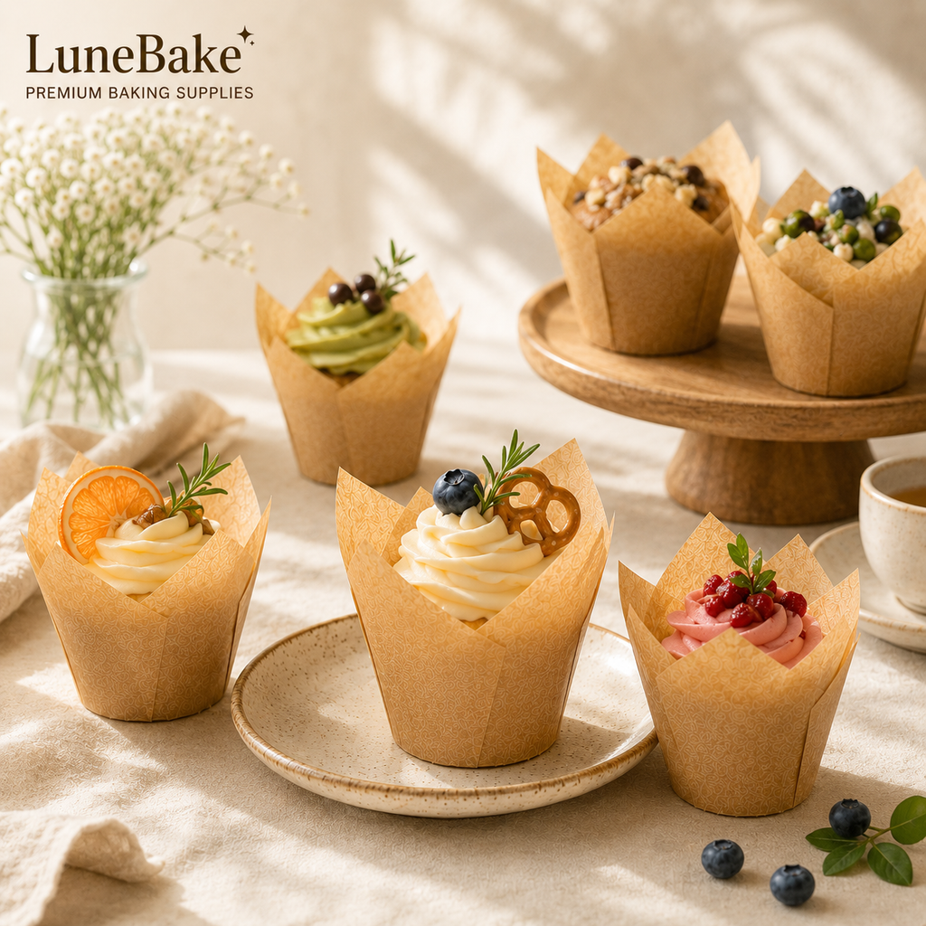 Natural Kraft Tulip Baking Cups