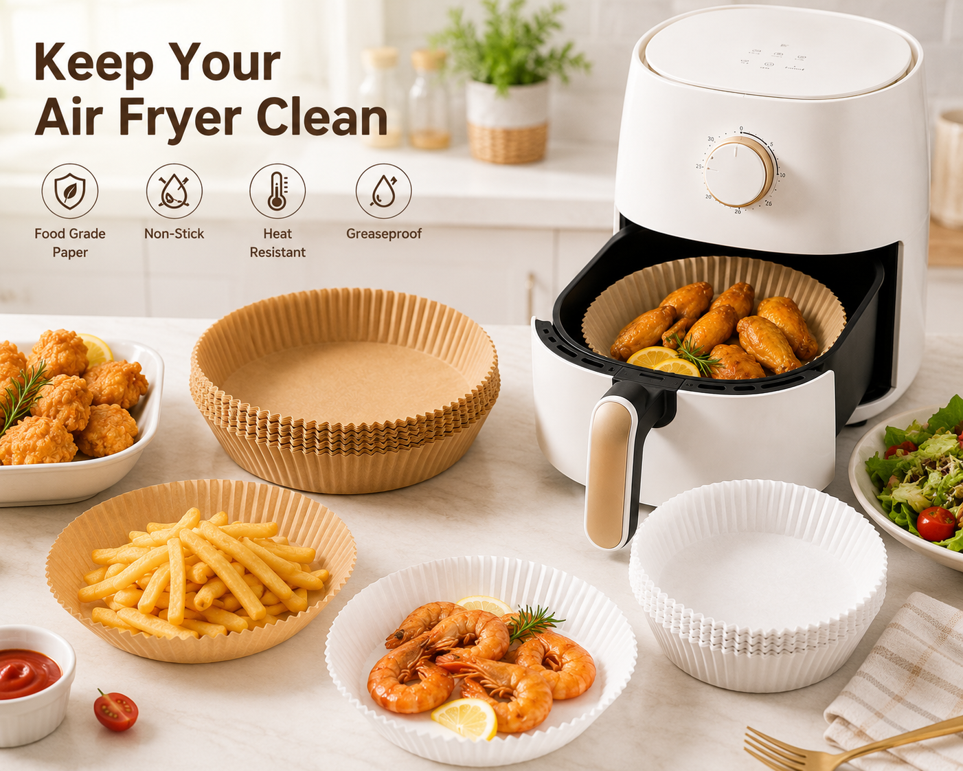 Round Air Fryer Liners