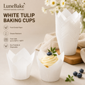 White Paper Tulip Baking Cups