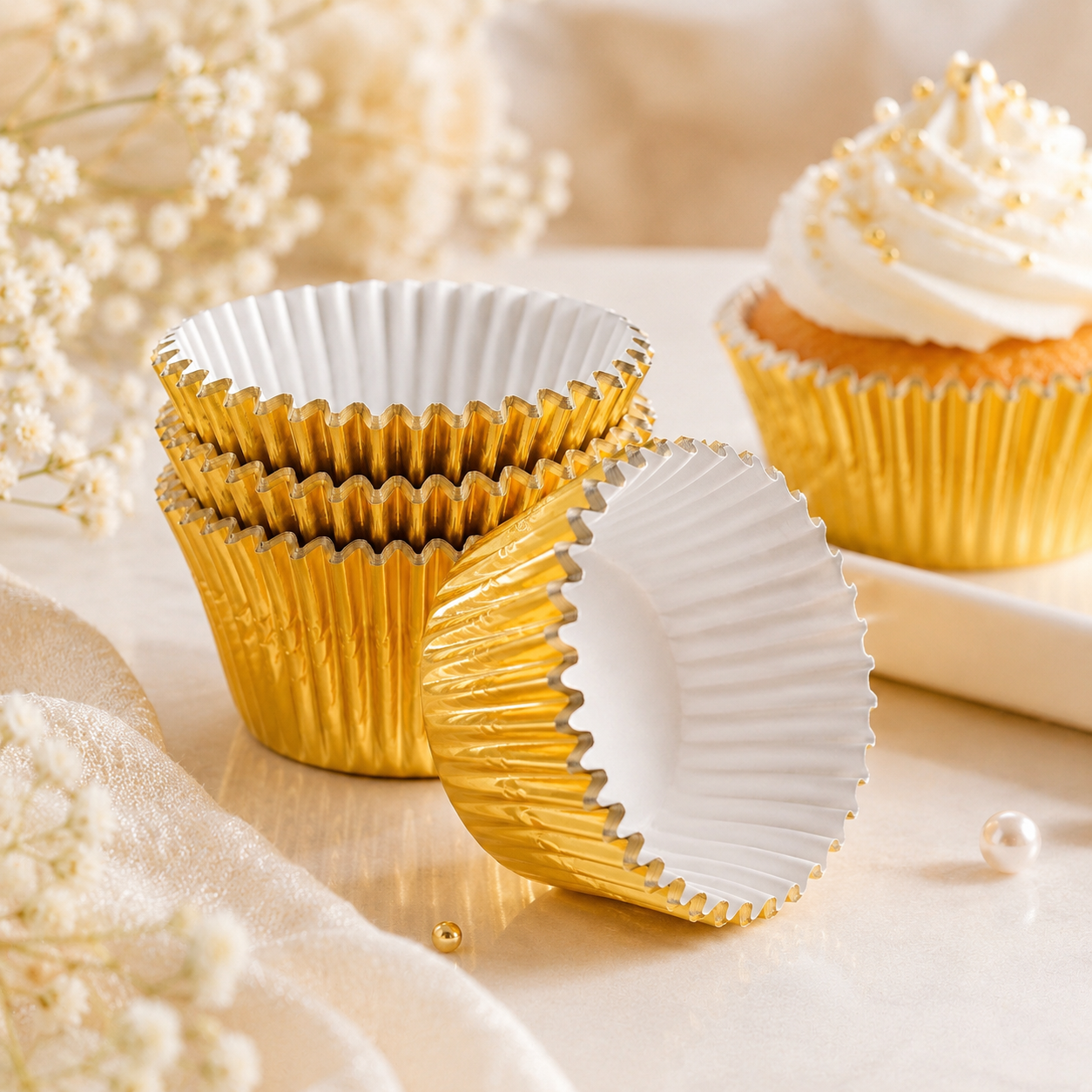 Gold Foil Baking Cups