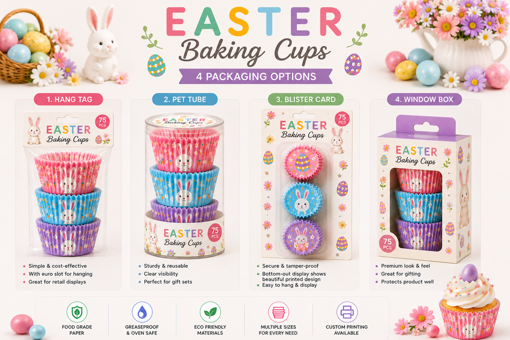 Easter Baking Cups – 6 Pastel Spring Designs