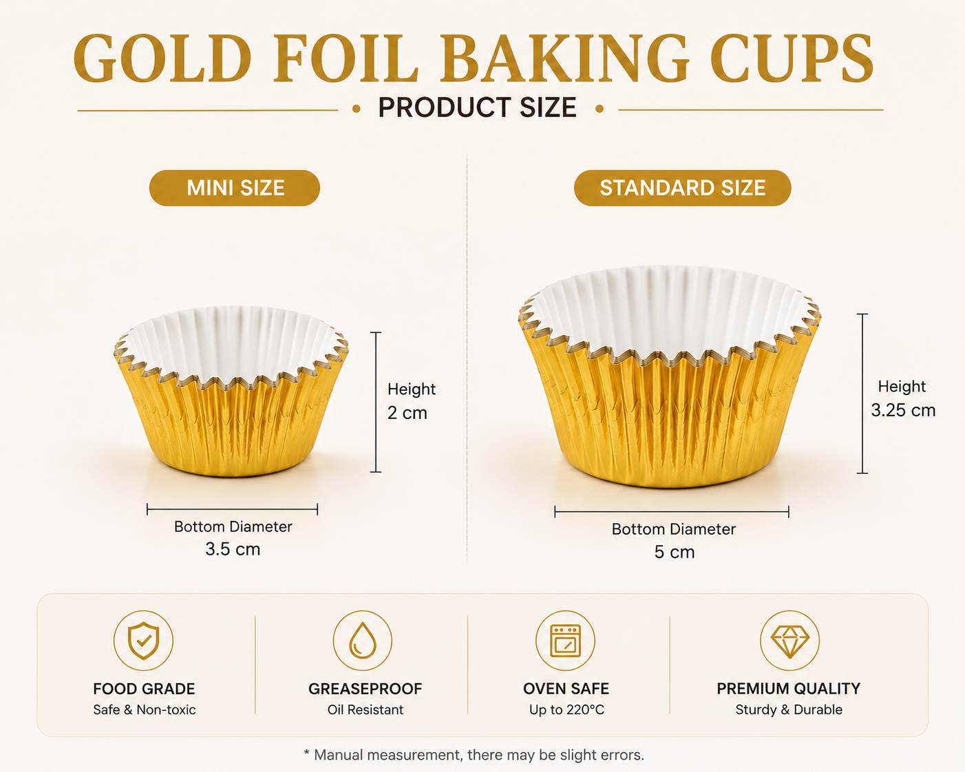 Gold Foil Baking Cups