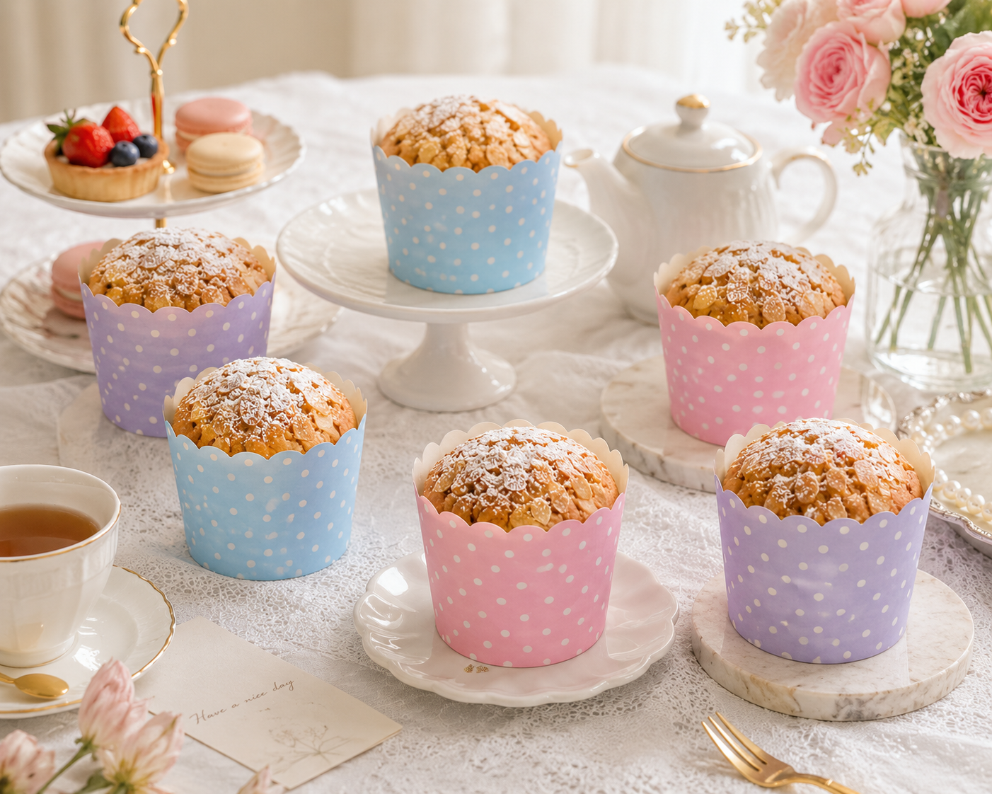 Printed High Crown Baking Cups