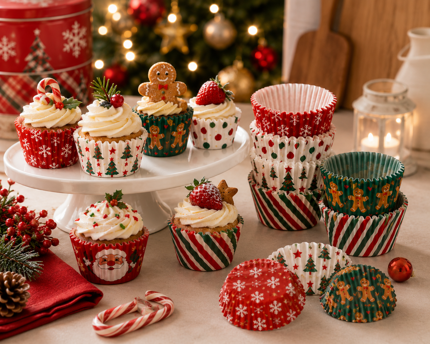 Christmas Baking Cups – 6 Festive Holiday Designs
