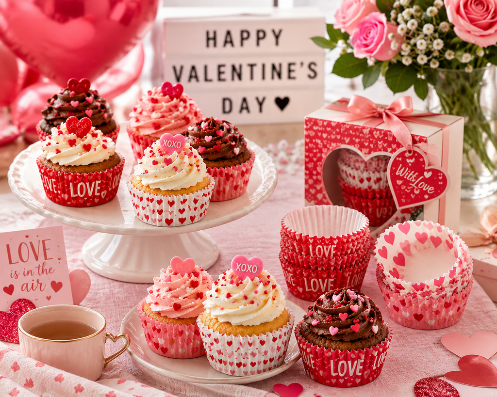 Valentine's Baking Cups – 6 Romantic Designs