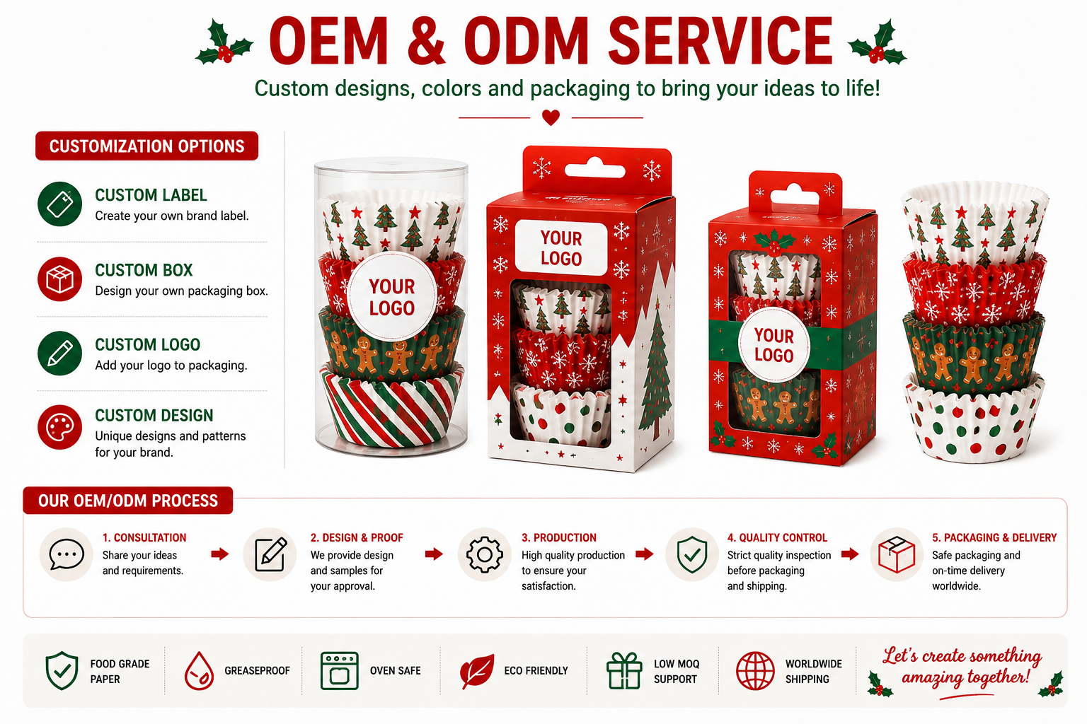 Christmas Baking Cups – 6 Festive Holiday Designs