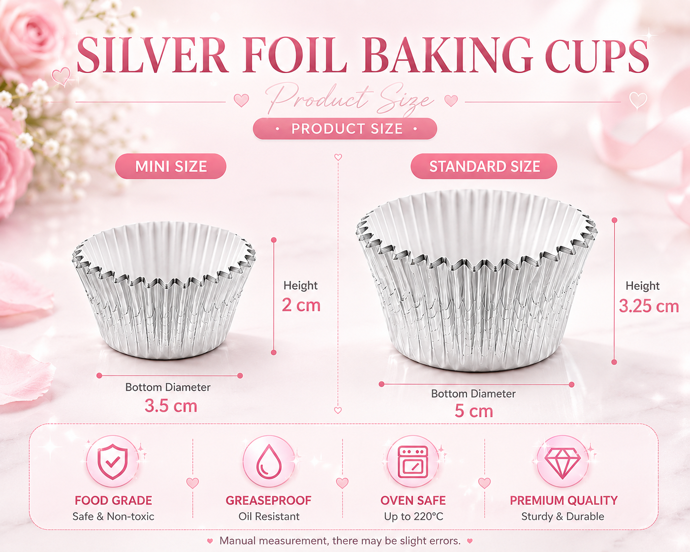 Silver Foil Baking Cups