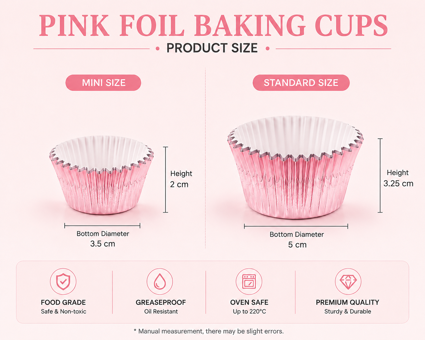 Colored Foil Baking Cups
