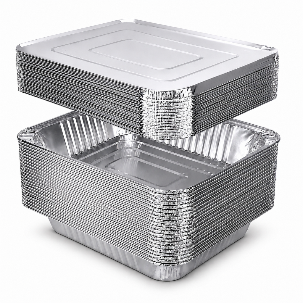 Half Size Deep Foil Pan With Lid