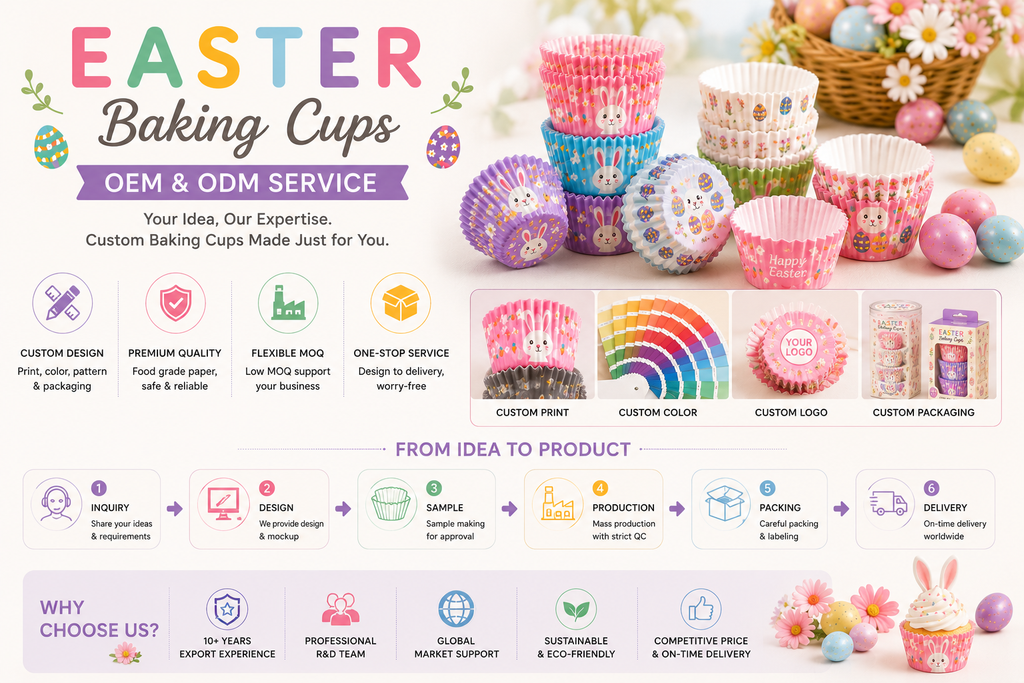 Easter Baking Cups – 6 Pastel Spring Designs