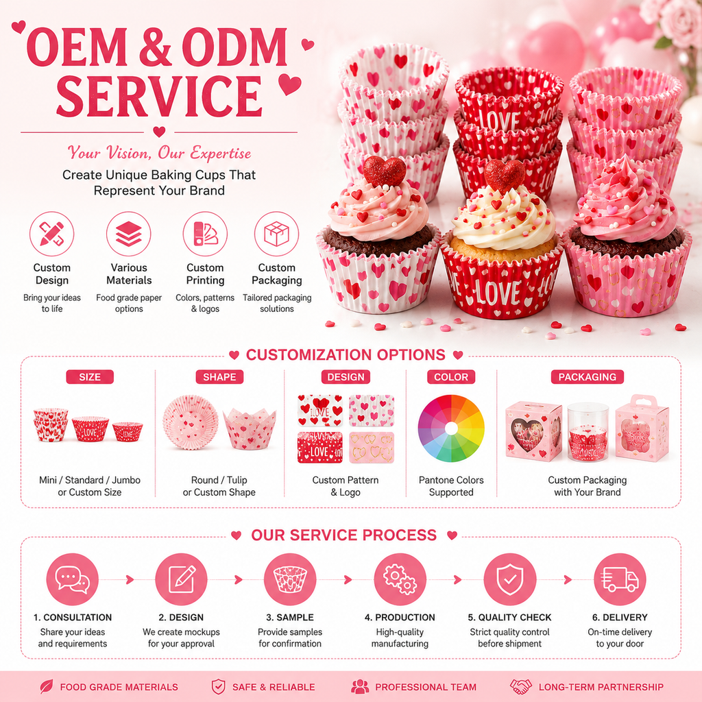 Valentine's Baking Cups – 6 Romantic Designs
