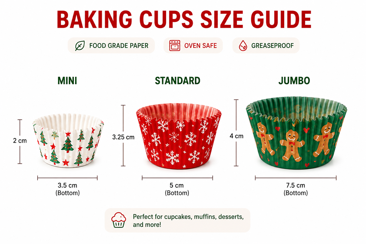 Christmas Baking Cups – 6 Festive Holiday Designs