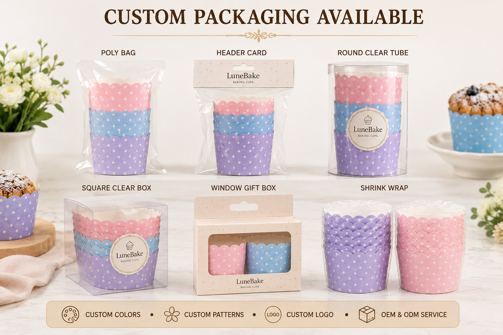 Printed High Crown Baking Cups