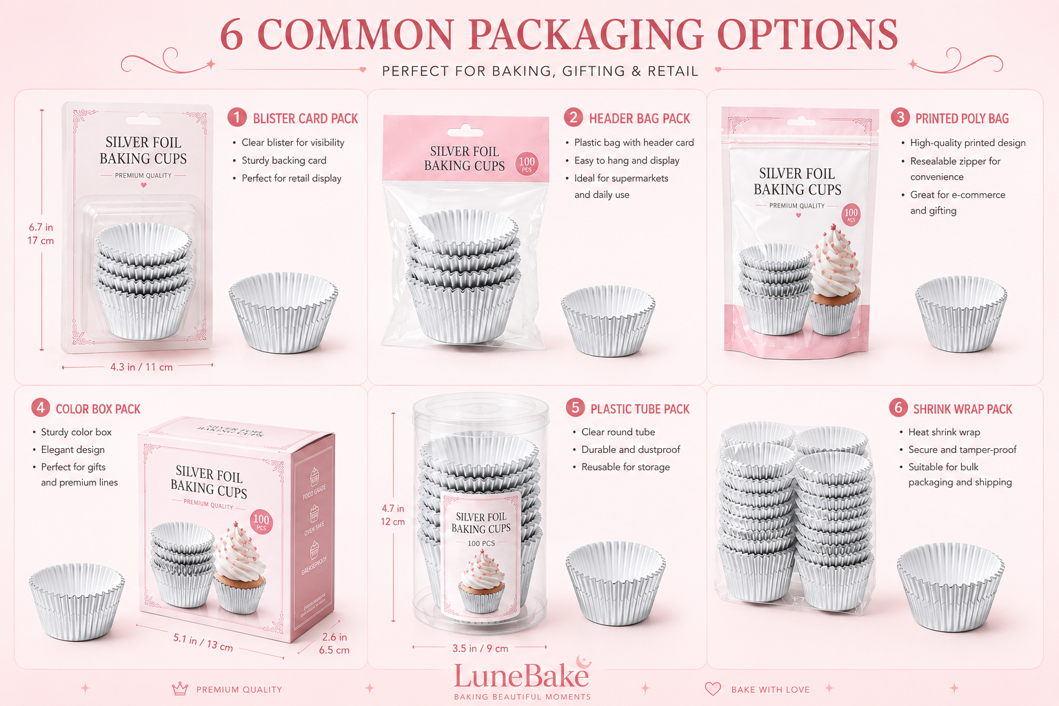 Silver Foil Baking Cups