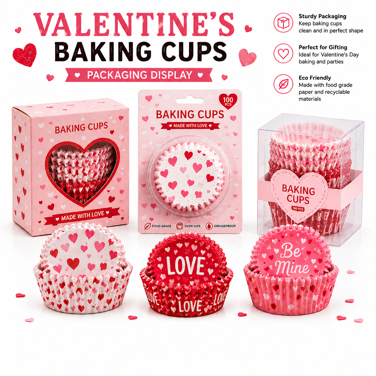 Valentine's Baking Cups – 6 Romantic Designs