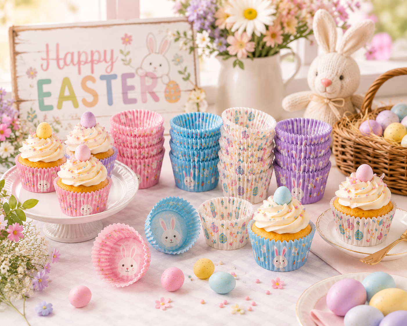 Easter Baking Cups – 6 Pastel Spring Designs